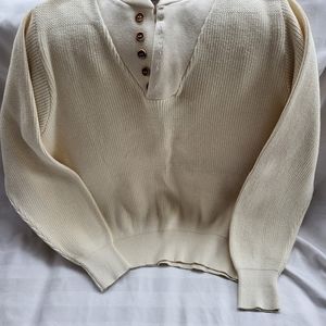Lands End button up sweater